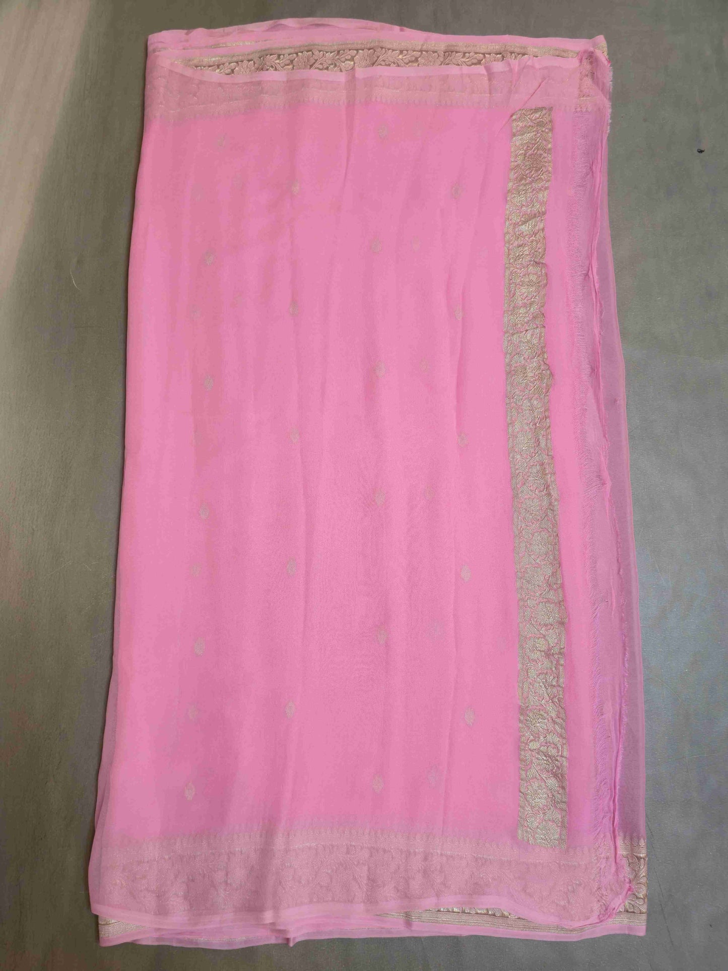 Pure Benarasi Khaddi Gorgette Saree