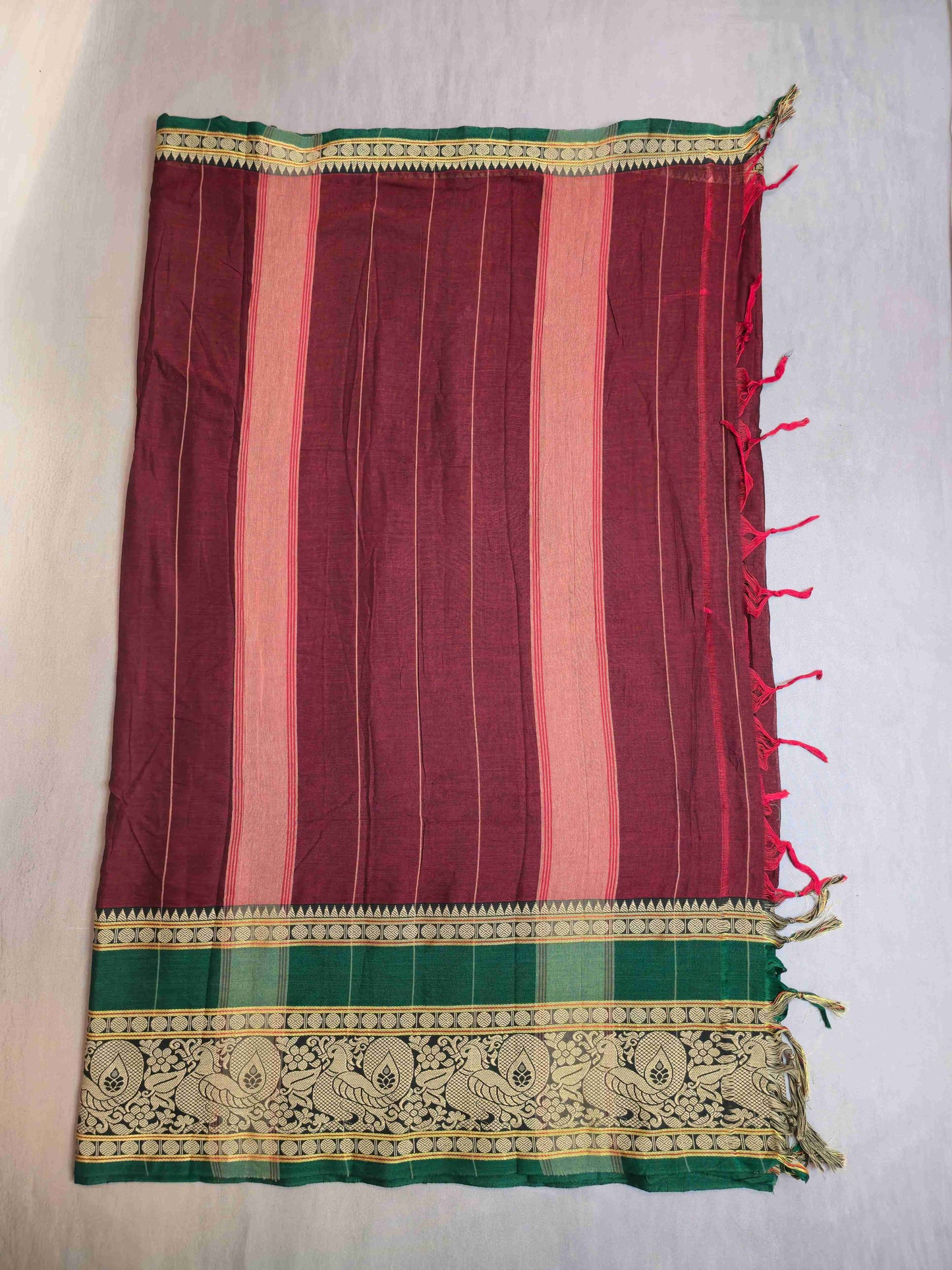 Narayanpet Cotton Saree with Annam big borders