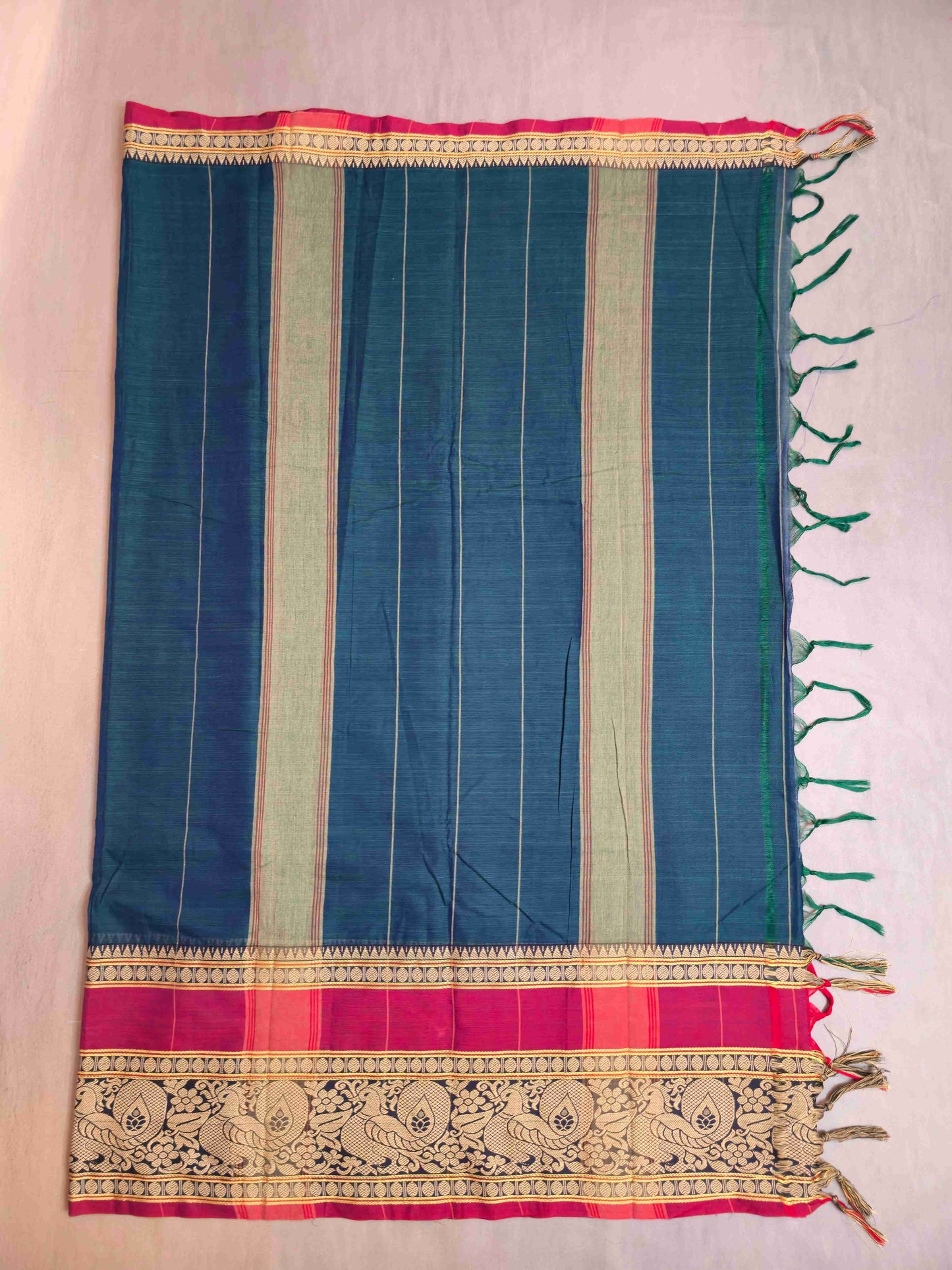Narayanpet Cotton Saree with Annam big borders