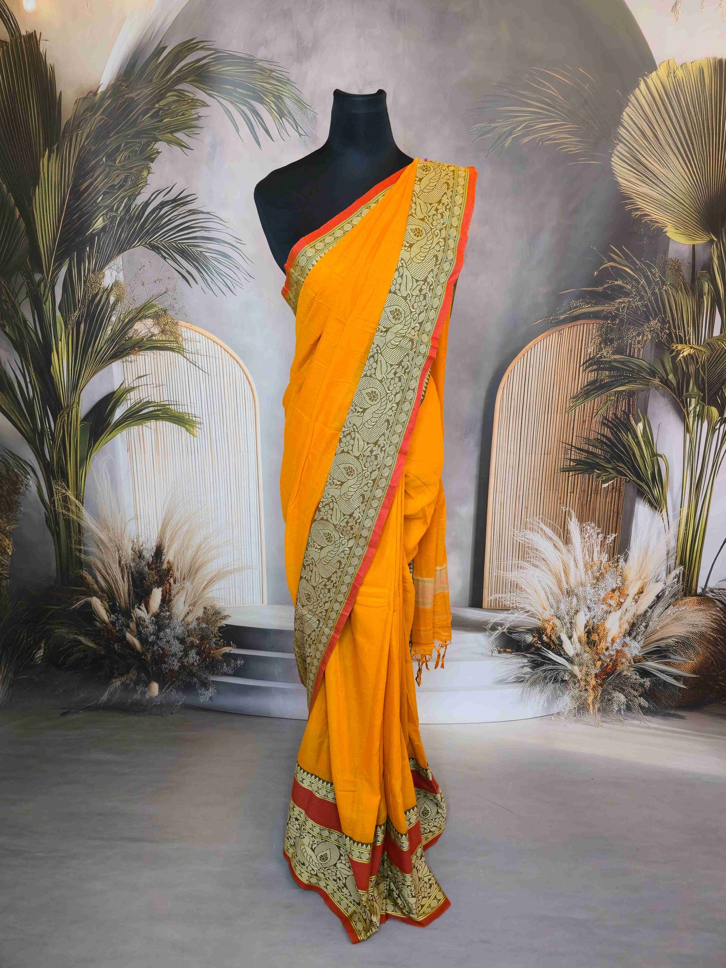 Narayanpet Cotton Saree with Annam big borders