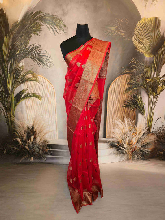 Benarasi Kora Organza Silk Saree