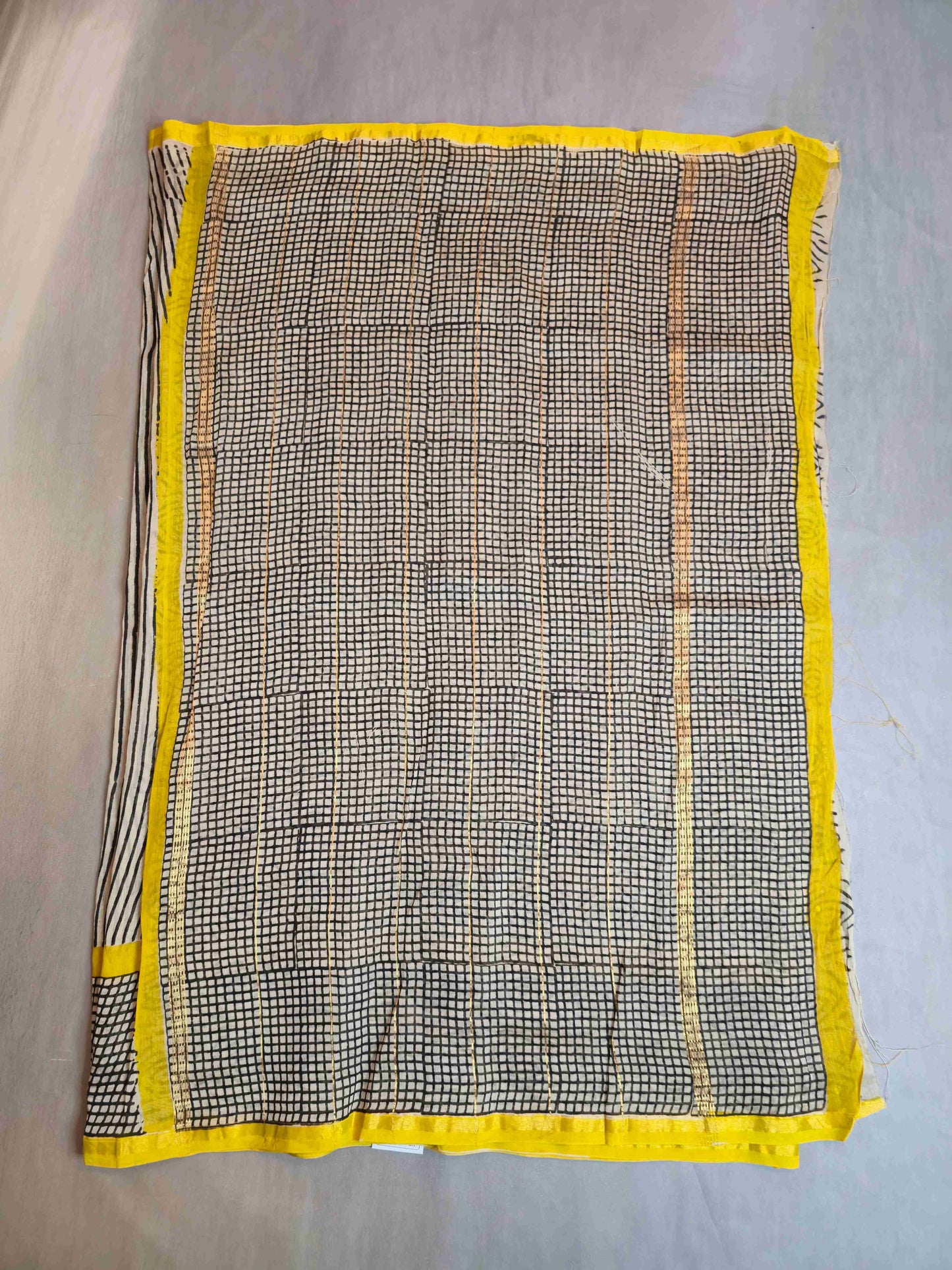 Chanderi hand block printed saree