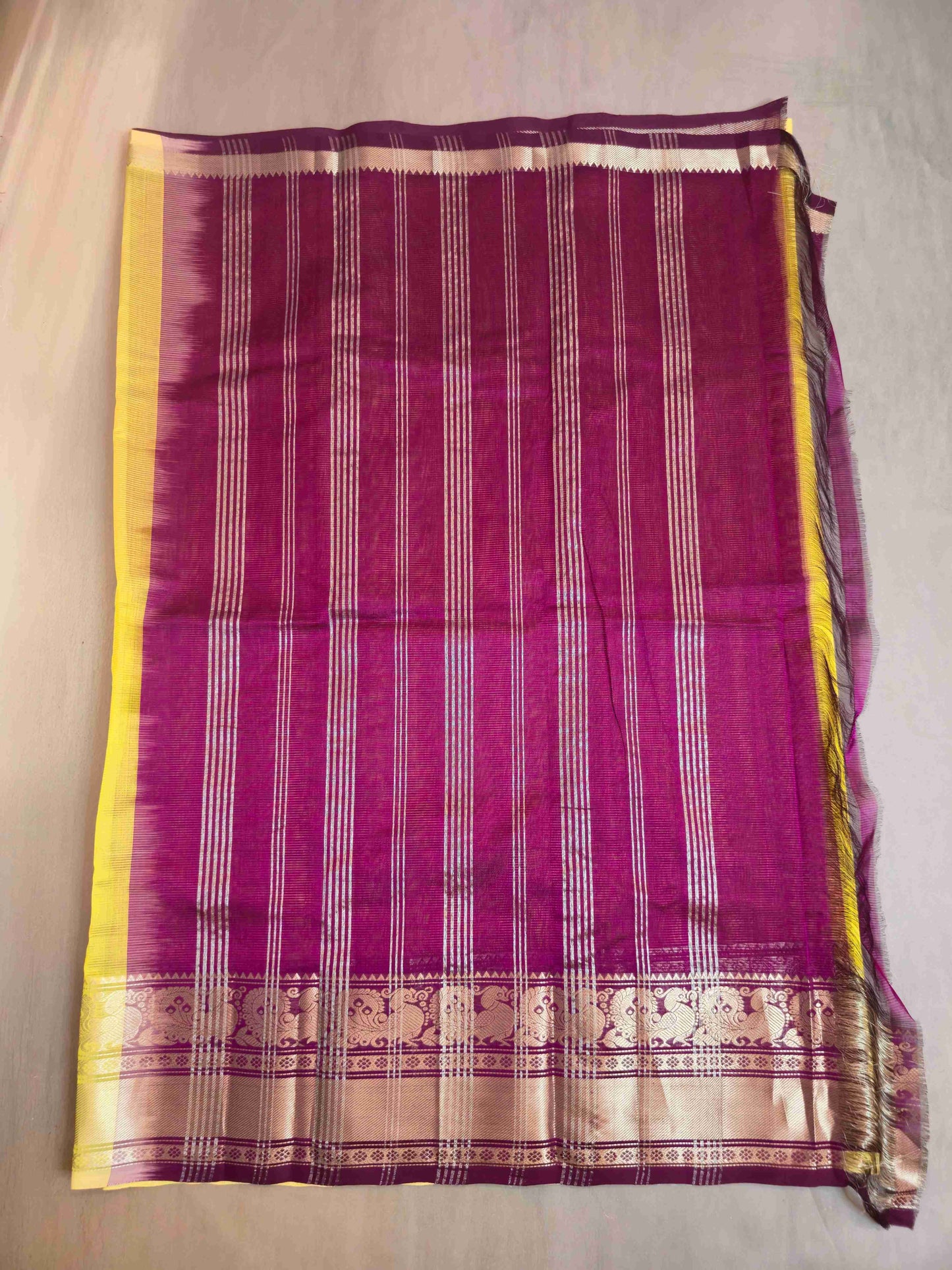Mangalagiri Saree with Contrast Blouse