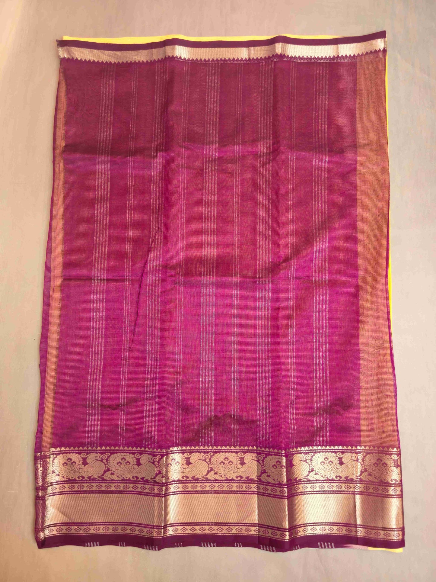Mangalagiri Saree with Contrast Blouse