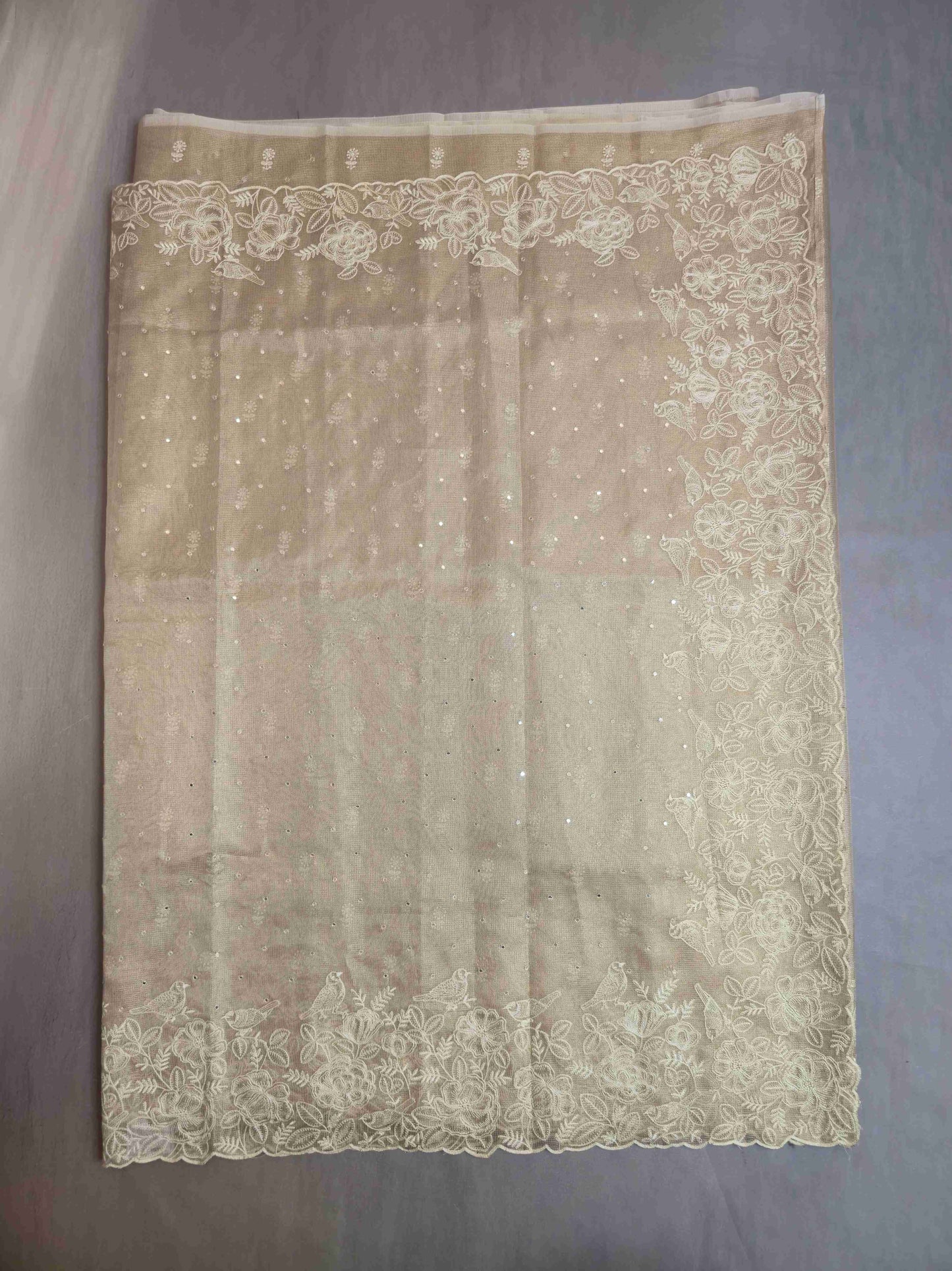 Kota tissue with thread embroidery