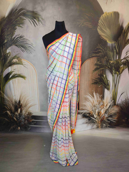 Mul cotton saree