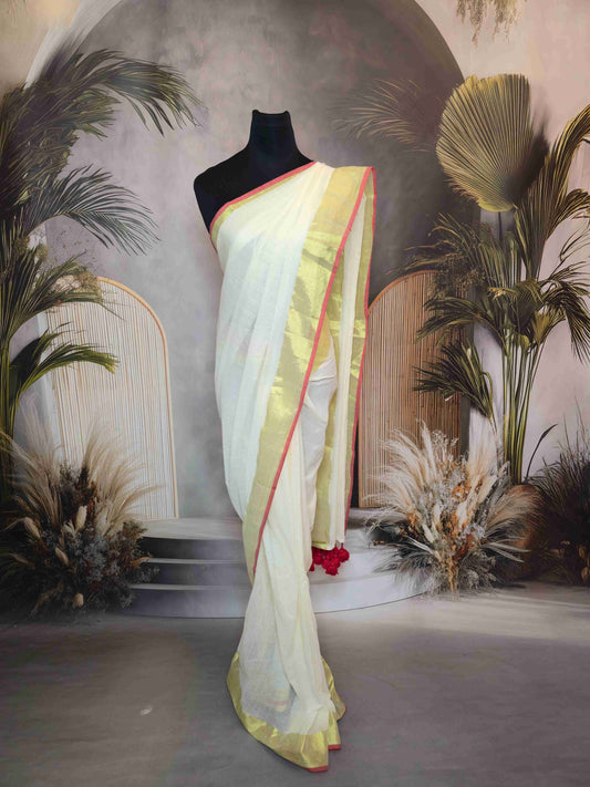 Mul cotton saree
