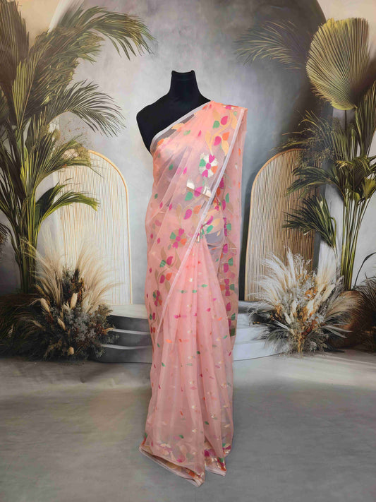 Organza Jamdani Saree