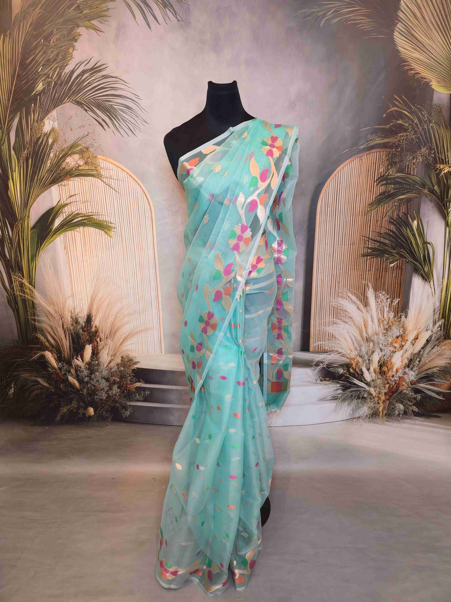 Organza Jamdani Saree