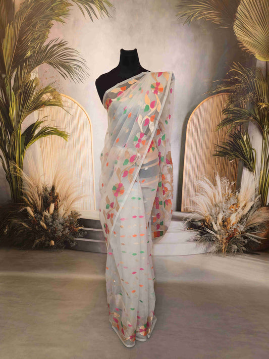 Organza Jamdani Saree