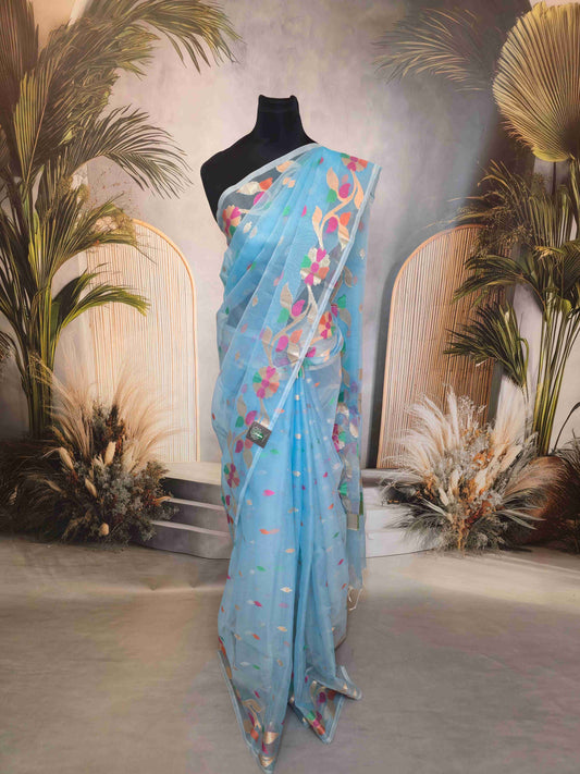 Organza Jamdani Saree