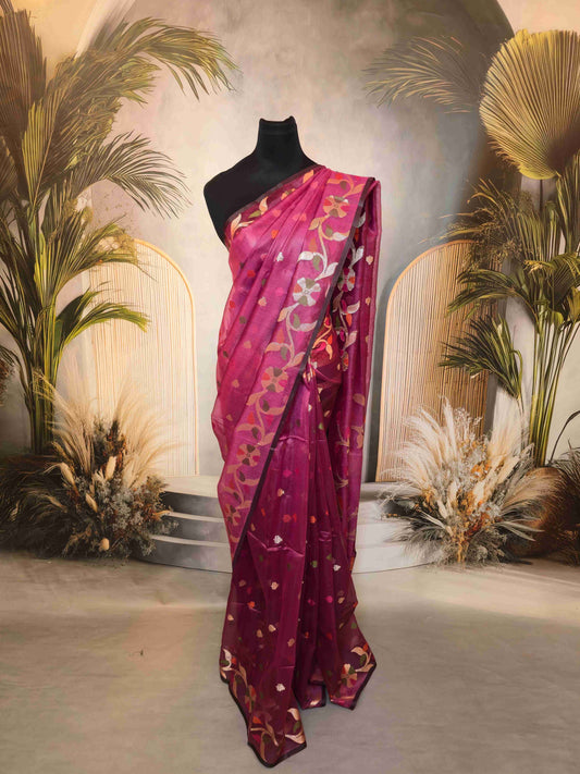 Organza Jamdani Saree