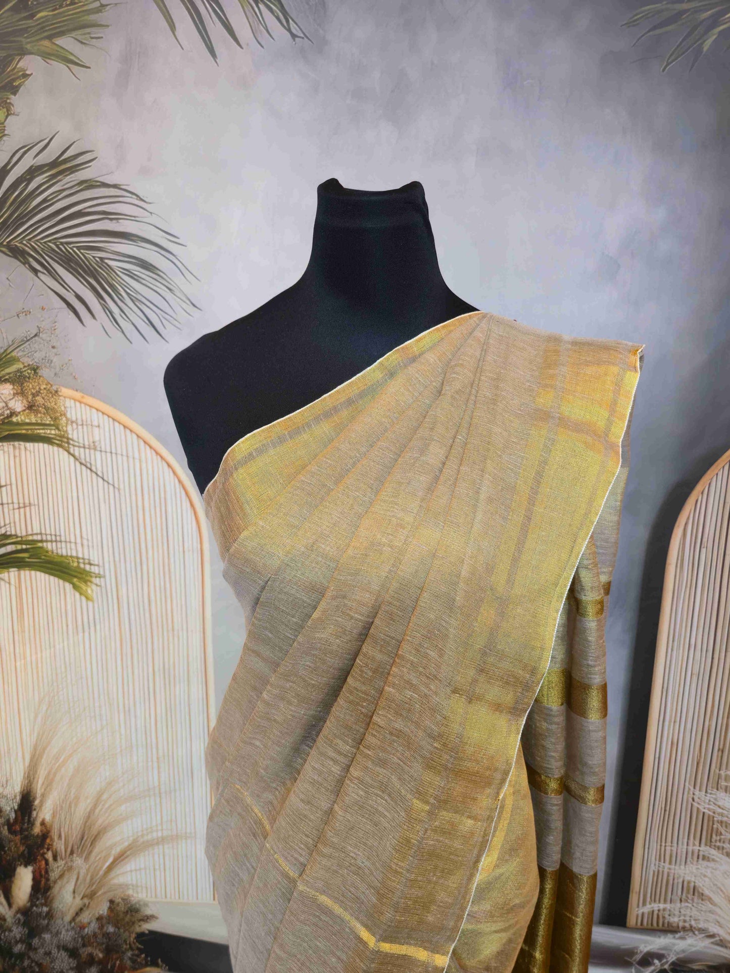 Mul cotton saree with kasavu pallu