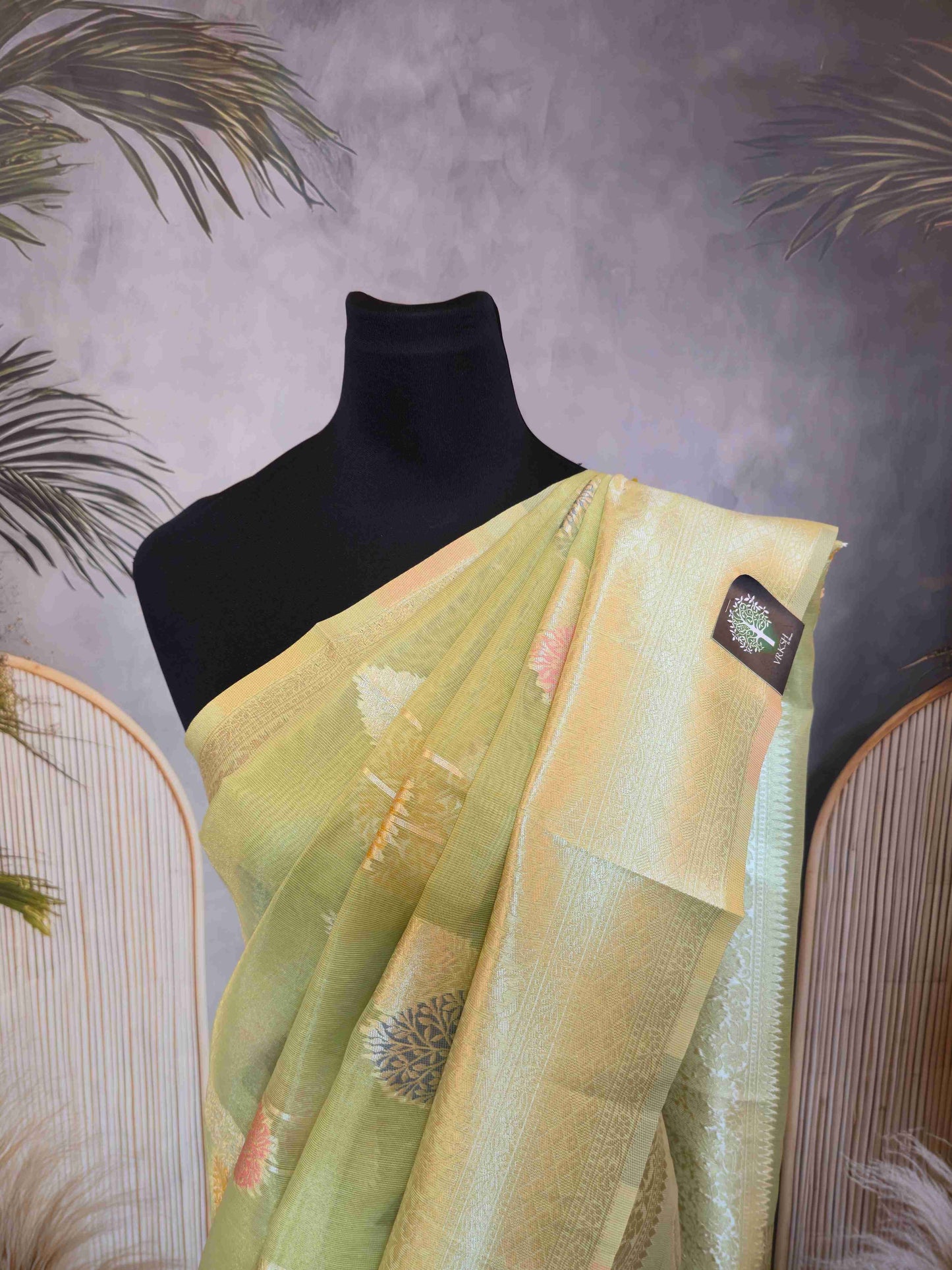 Semi Benarasi Tissue saree