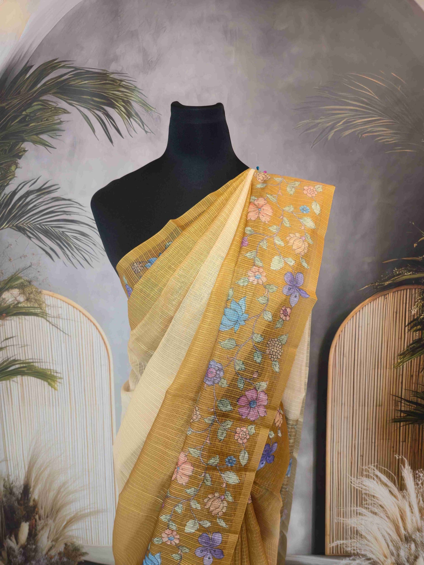 Ombre Mustard Saree