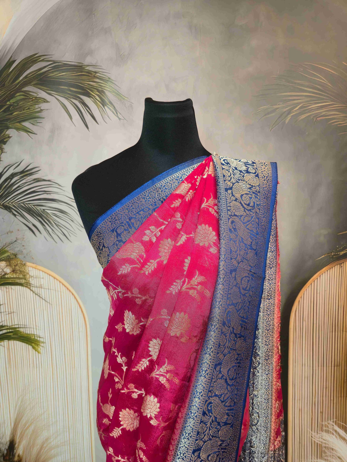 Benarasi Saree with bird weaves