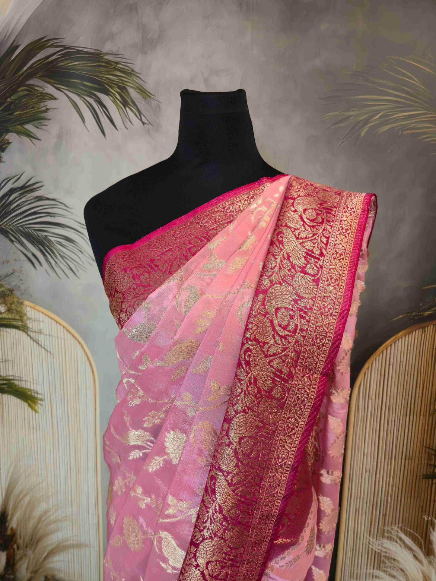Benarasi Saree with bird weaves