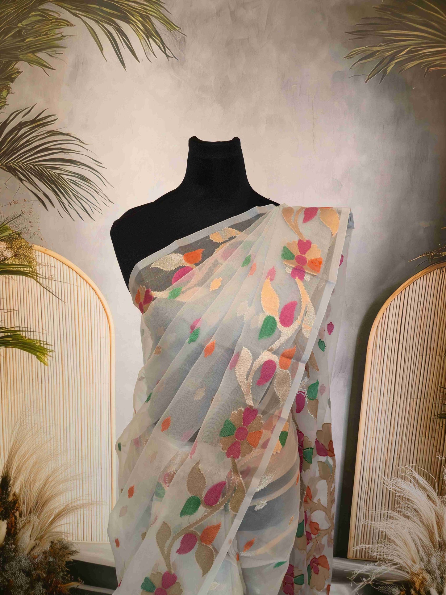 Organza Jamdani Saree