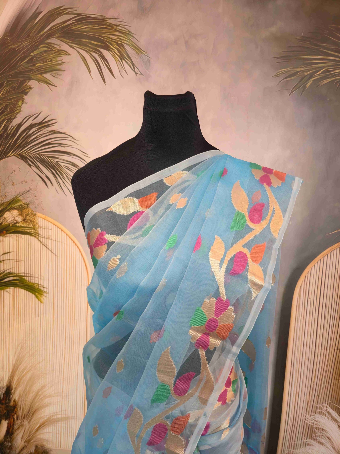 Organza Jamdani Saree